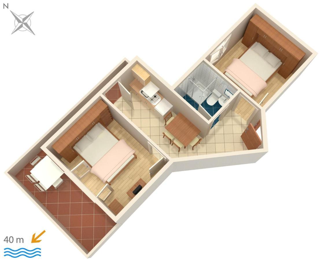 Apartments By The Sea Igrane, Makarska - 310 Екстер'єр фото